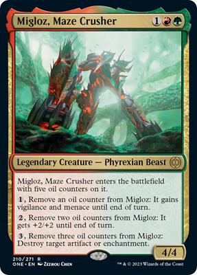 Migloz, Maze Crusher card from Phyrexia: All Will Be One