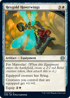 Hexgold Hoverwings card from Phyrexia: All Will Be One