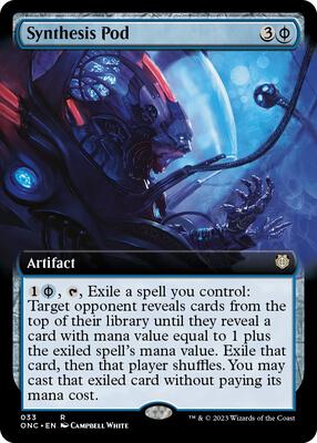 Synthesis Pod (Extended Art) card from Commander: Phyrexia: All Will Be One