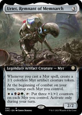 Urtet, Remnant of Memnarch (Extended Art) card from Commander: Phyrexia: All Will Be One