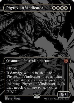 Phyrexian Vindicator (Oil Slick Raised Foil) card from Phyrexia: All Will Be One