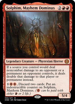 Solphim, Mayhem Dominus card from Phyrexia: All Will Be One
