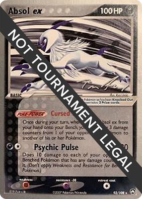 Absol ex - 2007 (Tom Roos) card from World Championship Decks