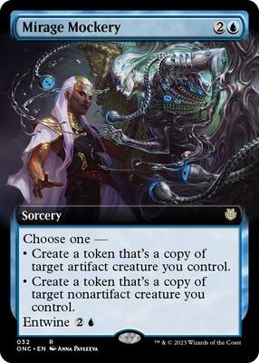 Mirage Mockery (Extended Art) card from Commander: Phyrexia: All Will Be One