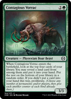 Contagious Vorrac card from Phyrexia: All Will Be One