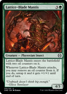 Lattice-Blade Mantis card from Phyrexia: All Will Be One