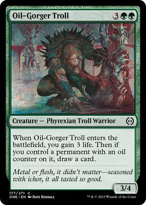 Oil-Gorger Troll card from Phyrexia: All Will Be One