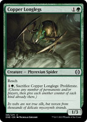 Copper Longlegs card from Phyrexia: All Will Be One