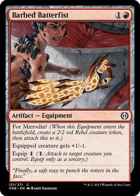 Barbed Batterfist card from Phyrexia: All Will Be One
