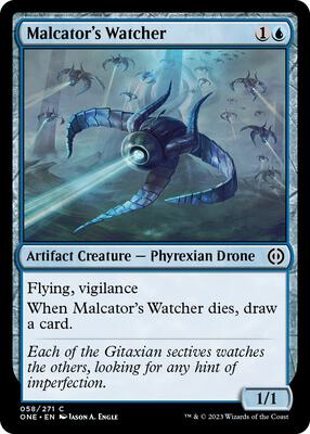 Malcator's Watcher card from Phyrexia: All Will Be One