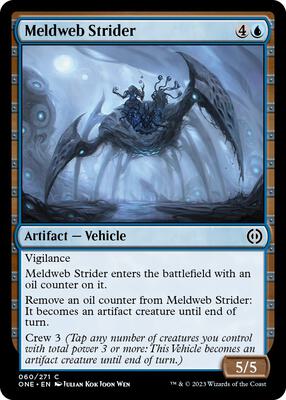 Meldweb Strider card from Phyrexia: All Will Be One