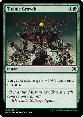 Titanic Growth card from Phyrexia: All Will Be One