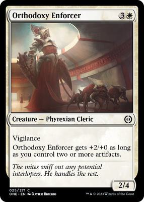 Orthodoxy Enforcer card from Phyrexia: All Will Be One