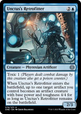 Unctus's Retrofitter card from Phyrexia: All Will Be One