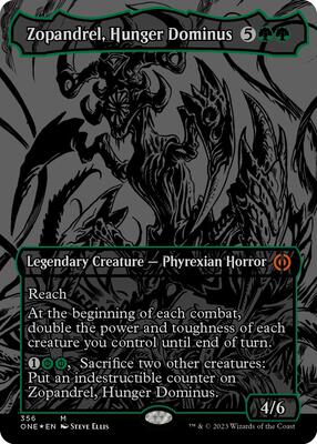 Zopandrel, Hunger Dominus (Oil Slick Raised Foil) card from Phyrexia: All Will Be One