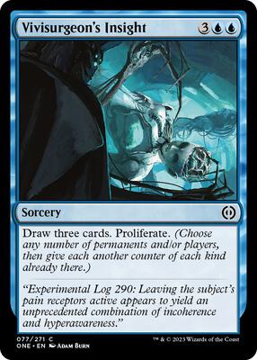 Vivisurgeon's Insight card from Phyrexia: All Will Be One