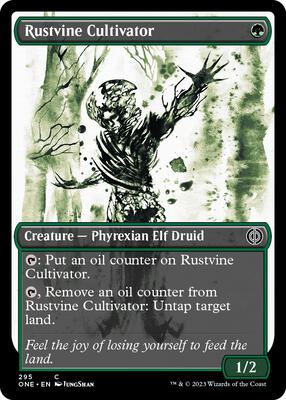 Rustvine Cultivator (Showcase) card from Phyrexia: All Will Be One