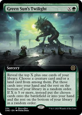 Green Sun's Twilight (Extended Art) card from Buy-A-Box Promos