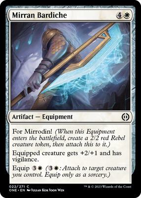 Mirran Bardiche card from Phyrexia: All Will Be One