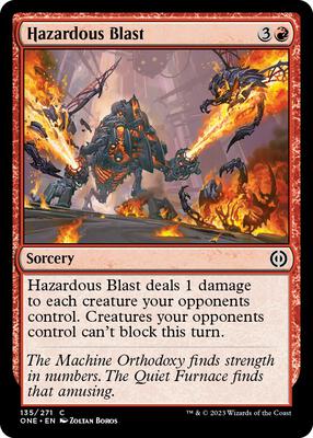 Hazardous Blast card from Phyrexia: All Will Be One