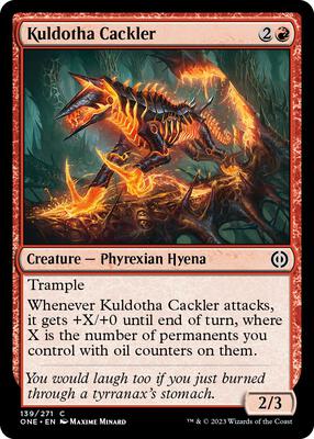 Kuldotha Cackler card from Phyrexia: All Will Be One