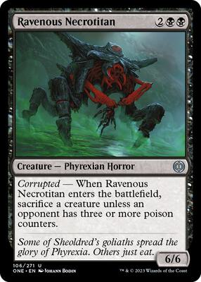 Ravenous Necrotitan card from Phyrexia: All Will Be One