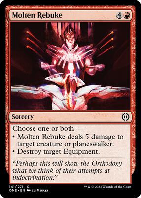 Molten Rebuke card from Phyrexia: All Will Be One