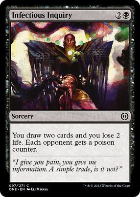 Infectious Inquiry card from Phyrexia: All Will Be One