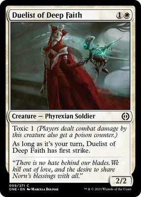 Duelist of Deep Faith card from Phyrexia: All Will Be One