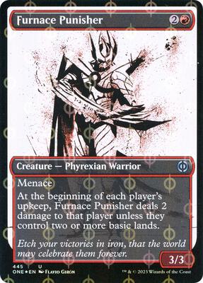 Furnace Punisher (Showcase) (Step-and-Compleat Foil) card from Phyrexia: All Will Be One