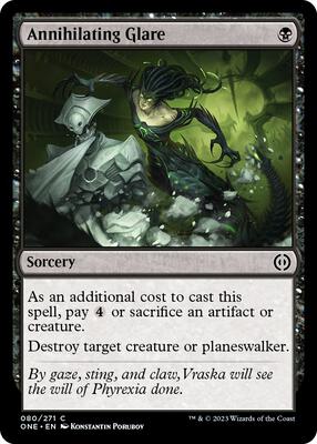 Annihilating Glare card from Phyrexia: All Will Be One
