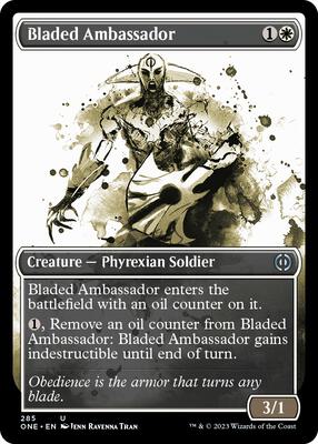 Bladed Ambassador (Showcase) card from Phyrexia: All Will Be One