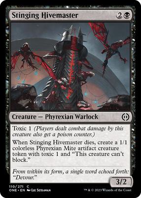 Stinging Hivemaster card from Phyrexia: All Will Be One