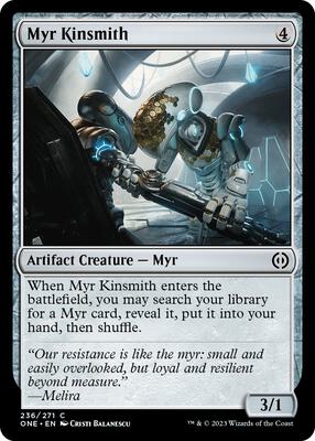 Myr Kinsmith card from Phyrexia: All Will Be One