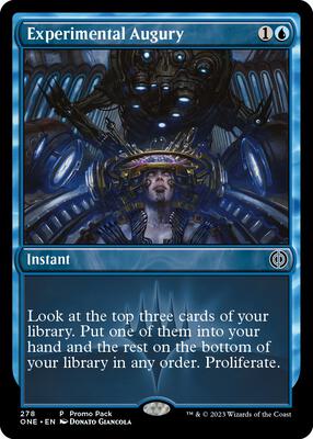 Experimental Augury card from Promo Pack: Phyrexia: All Will Be One