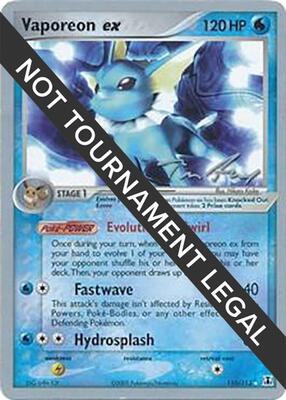 Vaporeon ex - 2007 (Tom Roos) card from World Championship Decks