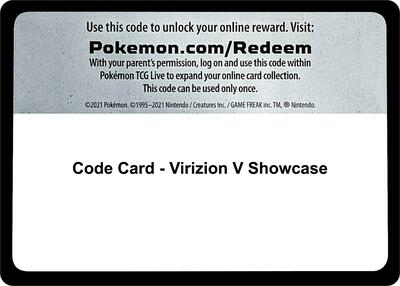 Code Card - Virizion V Showcase card from Miscellaneous Cards & Products