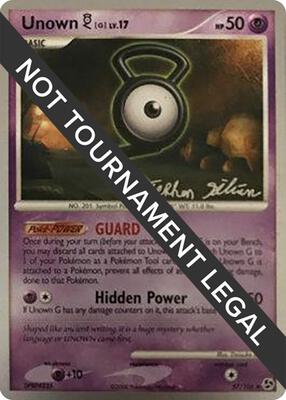 Unown [G] - 2009 (Stephen Silvestro) card from World Championship Decks