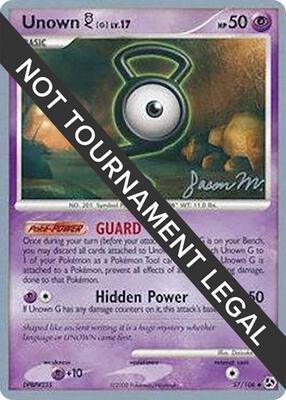 Unown [G] - 2009 (Jason Martinez) card from World Championship Decks