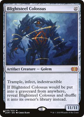 Blightsteel Colossus card from The List Reprints