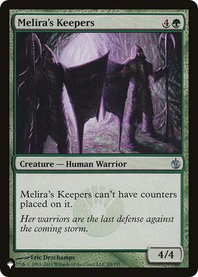 Melira's Keepers card from The List Reprints