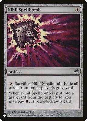 Nihil Spellbomb card from The List Reprints