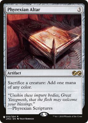 Phyrexian Altar card from The List Reprints