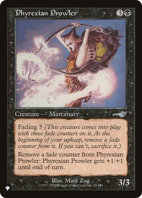 Phyrexian Prowler card from The List Reprints