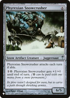 Phyrexian Snowcrusher card from The List Reprints
