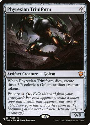 Phyrexian Triniform card from The List Reprints