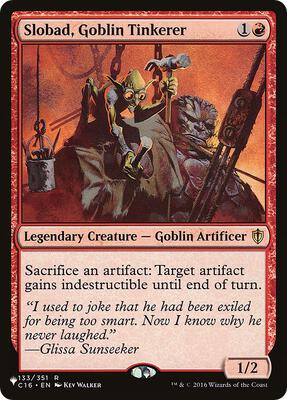Slobad, Goblin Tinkerer card from The List Reprints