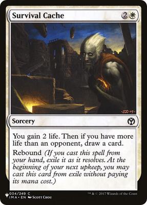 Survival Cache card from The List Reprints