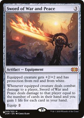 Sword of War and Peace card from The List Reprints