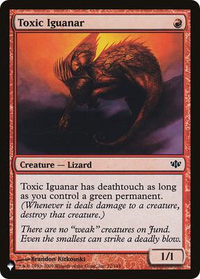 Toxic Iguanar card from The List Reprints